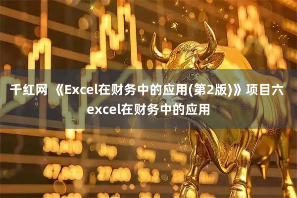 千红网 《Excel在财务中的应用(第2版)》项目六 excel在财务中的应用