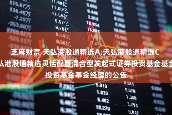 芝麻财富 天弘港股通精选A,天弘港股通精选C 关于调整天弘港股通精选灵活配置混合型发起式证券投资基金基金经理的公告
